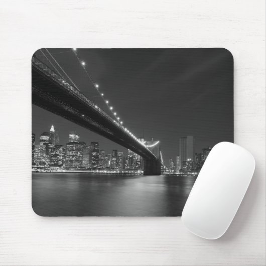 Schwarz-weiße New York City Skyline Mousepad (Mit Mouse)