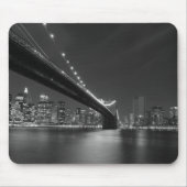 Schwarz-weiße New York City Skyline Mousepad (Vorne)