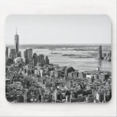 Schwarz-weiße New York City Skyline Mousepad (Vorne)