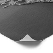 Schwarz-weiße New York City Skyline Poster (Ecke)