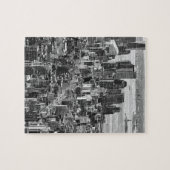 Schwarz-weiße New York City Skyline Puzzle (Horizontal)
