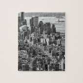 Schwarz-weiße New York City Skyline Puzzle (Vertikal)