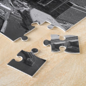 Schwarz-weiße New York City Skyline Puzzle (Seite)