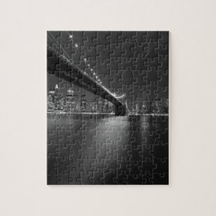 Schwarz-weiße New York City Skyline Puzzle