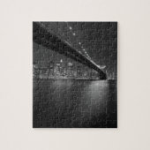 Schwarz-weiße New York City Skyline Puzzle (Vertikal)