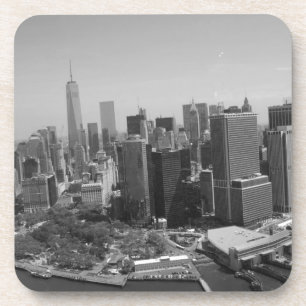 Schwarz-weiße New York City Skyline Untersetzer