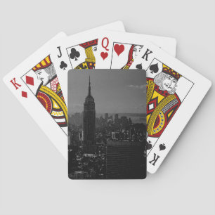 Schwarz-weiße New York City Spielkarten
