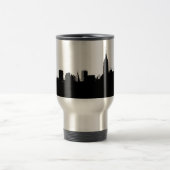 Schwarz-weiße New York Skyline Silhouette Travel M Reisebecher (Mittel)
