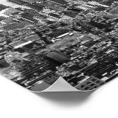 Schwarz-weiße New York Skyline Travel Fotograpie Poster (Ecke)
