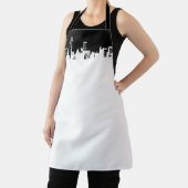 Schwarz-weiße New Yorker City Skyline Pop Art Schürze (InSitu)