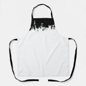 Schwarz-weiße New Yorker City Skyline Pop Art Schürze (Vorderseite)