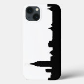 Schwarz-weiße New Yorker Silhouette Case-Mate iPhone Hülle (Rückseite)