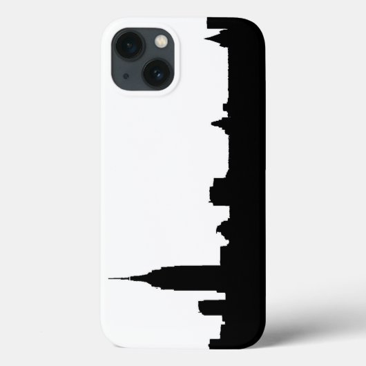 Schwarz-weiße New Yorker Silhouette Case-Mate iPhone Hülle (Rückseite)