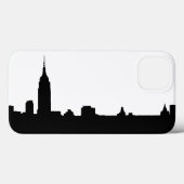Schwarz-weiße New Yorker Silhouette Case-Mate iPhone Hülle (Rückseite (Horizontal))