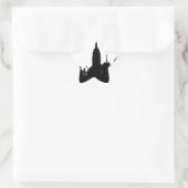 Schwarz-weiße New Yorker Silhouette Stern-Aufkleber (Tasche)