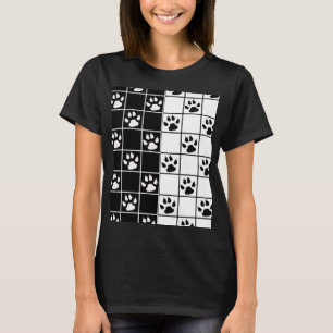 Schwarz-weiße Niedliche Windows-Paarung Kariert T-Shirt
