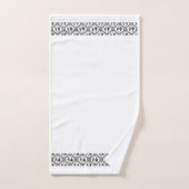 Schwarz-weiße norwegische Grenze Badhandtuch Set (Handtuch)