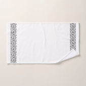 Schwarz-weiße norwegische Grenze Badhandtuch Set (Handtuch)