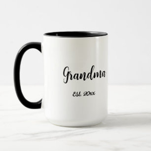 Schwarz Weiße Oma Gegründet Jahr Neue Oma Geschenk Tasse