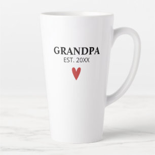 Schwarz-weiße Opa Birth Ankündigung Tasse