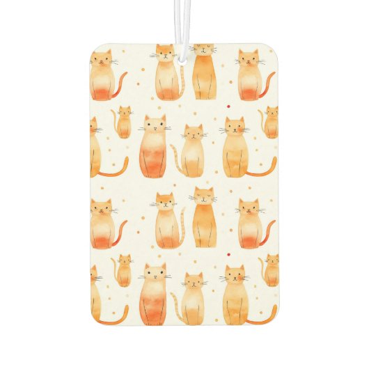 Schwarz-weiße Orangenkatzen Autolufterfrischer (Rückseite)