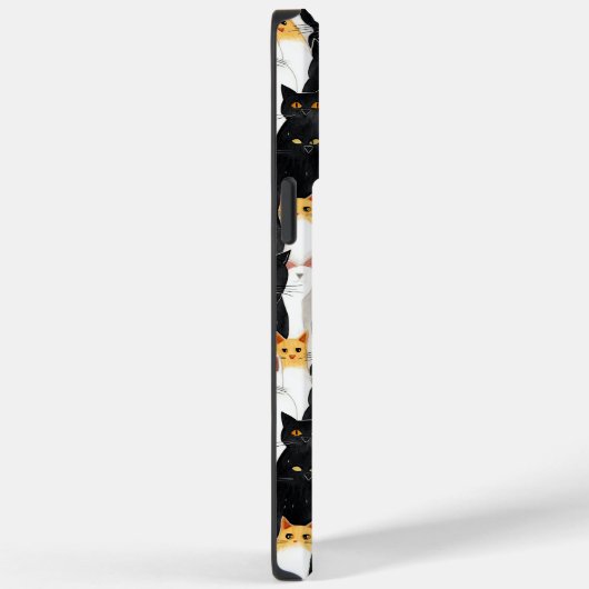 Schwarz-weiße Orangenkatzen Case-Mate iPhone Hülle (Rückseite / Rechts)