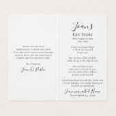 Schwarz-weiße Orchidee zum Gedenkgebet zur Stammes Visitenkarten (Innenseite Aufgefaltet)