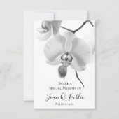 Schwarz-weiße Orchideen auf Gedächtnisbeerdigung m Mitteilungskarte (Vorderseite)