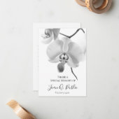 Schwarz-weiße Orchideen auf Gedächtnisbeerdigung m Mitteilungskarte (Vorderseite/Rückseite Beispiel)