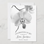 Schwarz-weiße Orchideen auf Stammzelebration des L Einladung (Vorderseite)