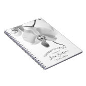 Schwarz-weiße Orchideen - Feier des Life Gast Book Notizblock (Rechte Seite)