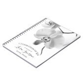 Schwarz-weiße Orchideen - Feier des Life Gast Book Notizblock (Linke Seite)