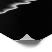 Schwarz-weiße Orchideenmalerei Poster (Ecke)