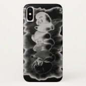 Schwarz-weiße Orchideenmalerei tropisch Case-Mate iPhone Hülle (Rückseite)