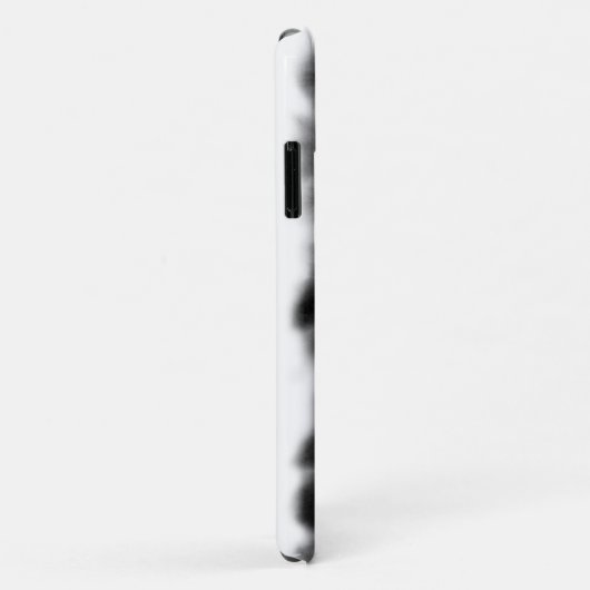 Schwarz-weiße Orchideenmalerei tropisch Case-Mate iPhone Hülle (Hinten/Rechts)