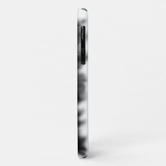 Schwarz-weiße Orchideenmalerei tropisch Case-Mate iPhone Hülle (Hinten/Links)