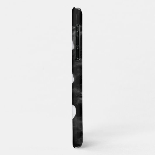 Schwarz-weiße Orchideenmalerei tropisch Case-Mate iPhone Hülle (Hinten/Links)