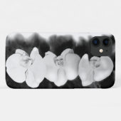 Schwarz-weiße Orchideenmalerei tropisch Case-Mate iPhone Hülle (Rückseite (Horizontal))
