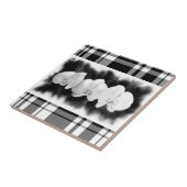 Schwarz-weiße Orchideenmalerei tropisch Fliese (Seite)