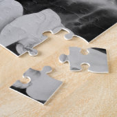 Schwarz-weiße Orchideenmalerei tropisch Puzzle (Seite)