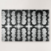 Schwarz-weiße Orchideenmalerei tropisch Puzzle (Horizontal)