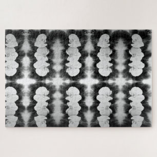 Schwarz-weiße Orchideenmalerei tropisch Puzzle