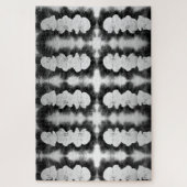 Schwarz-weiße Orchideenmalerei tropisch Puzzle (Vertikal)