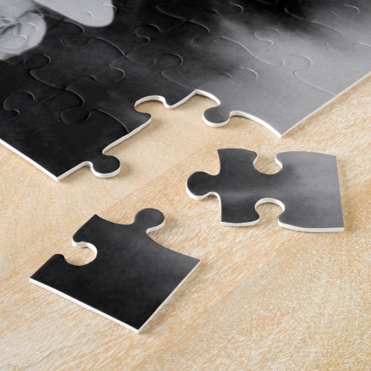 Schwarz-weiße Orchideenmalerei tropisch Puzzle (Seite)