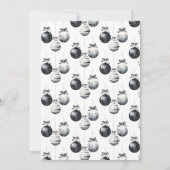 Schwarz-weiße Ornamente Minimalistisches Party Einladung (Rückseite)