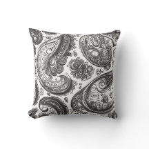 Schwarz-weiße Paisley-Eleganz