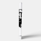 Schwarz-weiße Palmen Silhouette Case-Mate iPhone Hülle (Rückseite / Rechts)