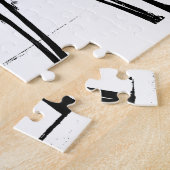 Schwarz-weiße Palmenbaumen Puzzle (Seite)