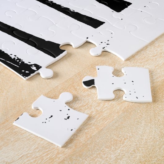 Schwarz-weiße Palmenbaumen Puzzle (Seite)