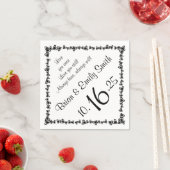 Schwarz-weiße Papierservietten (Beispiel)